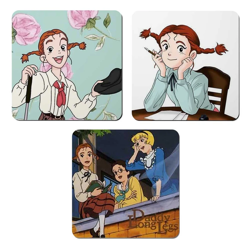 مگنت صباطرح مدل کارتون نوستالوژی بابا لنگ دراز  کد M1324 مجموعه 3 عددی