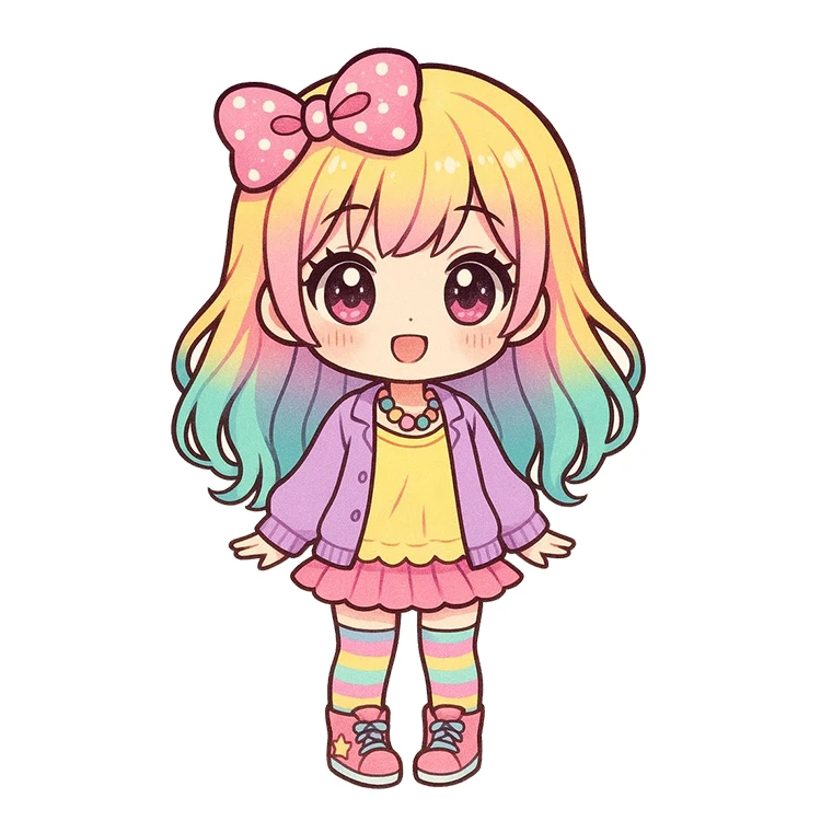 استیکر پارچه و لباس پاد آفرین مدل کارتونی کیوت عروسکی دخترانه کد S5200