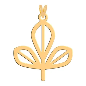 آویز گردنبند طلا 18 عیار زنانه فرشته مدل برگ WNL-000246