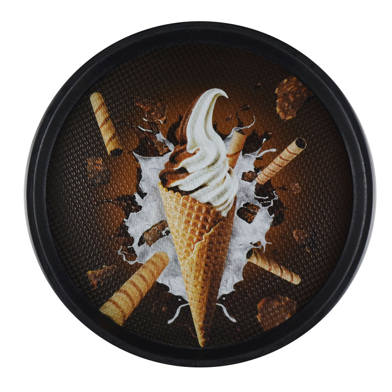 سینی مدل گرد طرح بستنی قیفی کد C24cm-04 