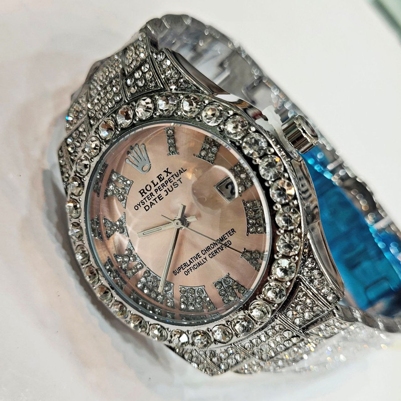 ساعت مچی عقربه‌ای مردانه  مدل فول نگین دیت جاست