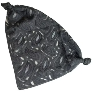 روسری زنانه مدل حریر توری گلدوزی برجسته کد 48