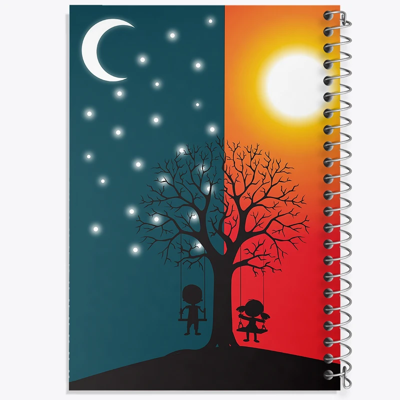 دفتر شطرنجی 50 برگ خندالو مدل روز و شب کد N1643