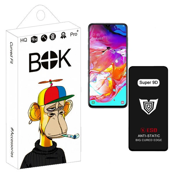 محافظ صفحه نمایش بوک مدل Super 9D Touch مناسب برای گوشی موبایل سامسونگ galaxy A70