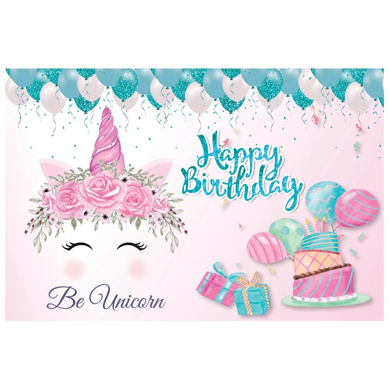 بنر تم تولد طرح اسب تک شاخ یونیکورن کد 1066