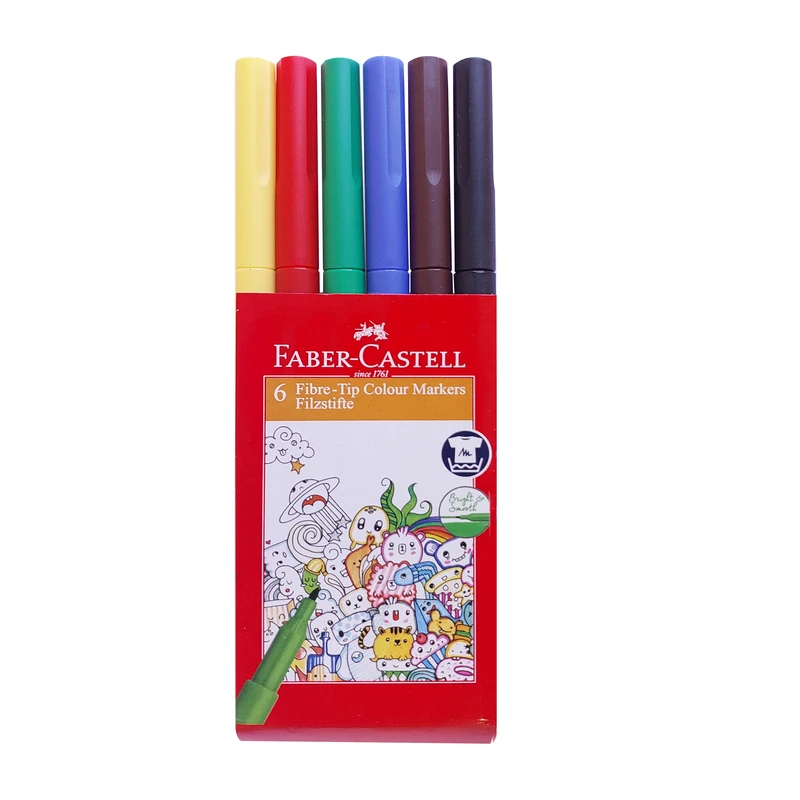 ماژیک فابر کاستل مدل Fiber Tip بسته 6 عددی