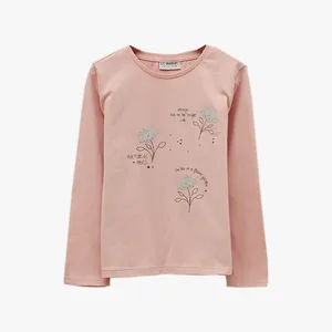 تی شرت آستین بلند دخترانه ال سی وایکیکی مدل نگینی