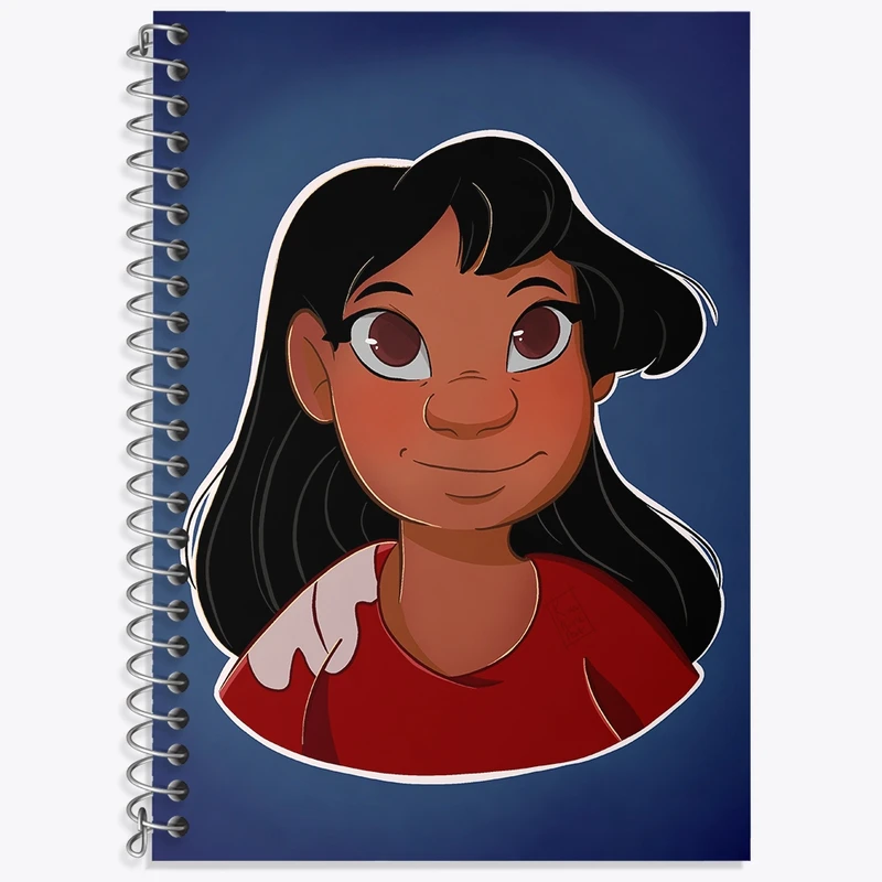 دفتر زبان 50 برگ خندالو مدل دو خط طرح لیلو (Lilo) کد 37183