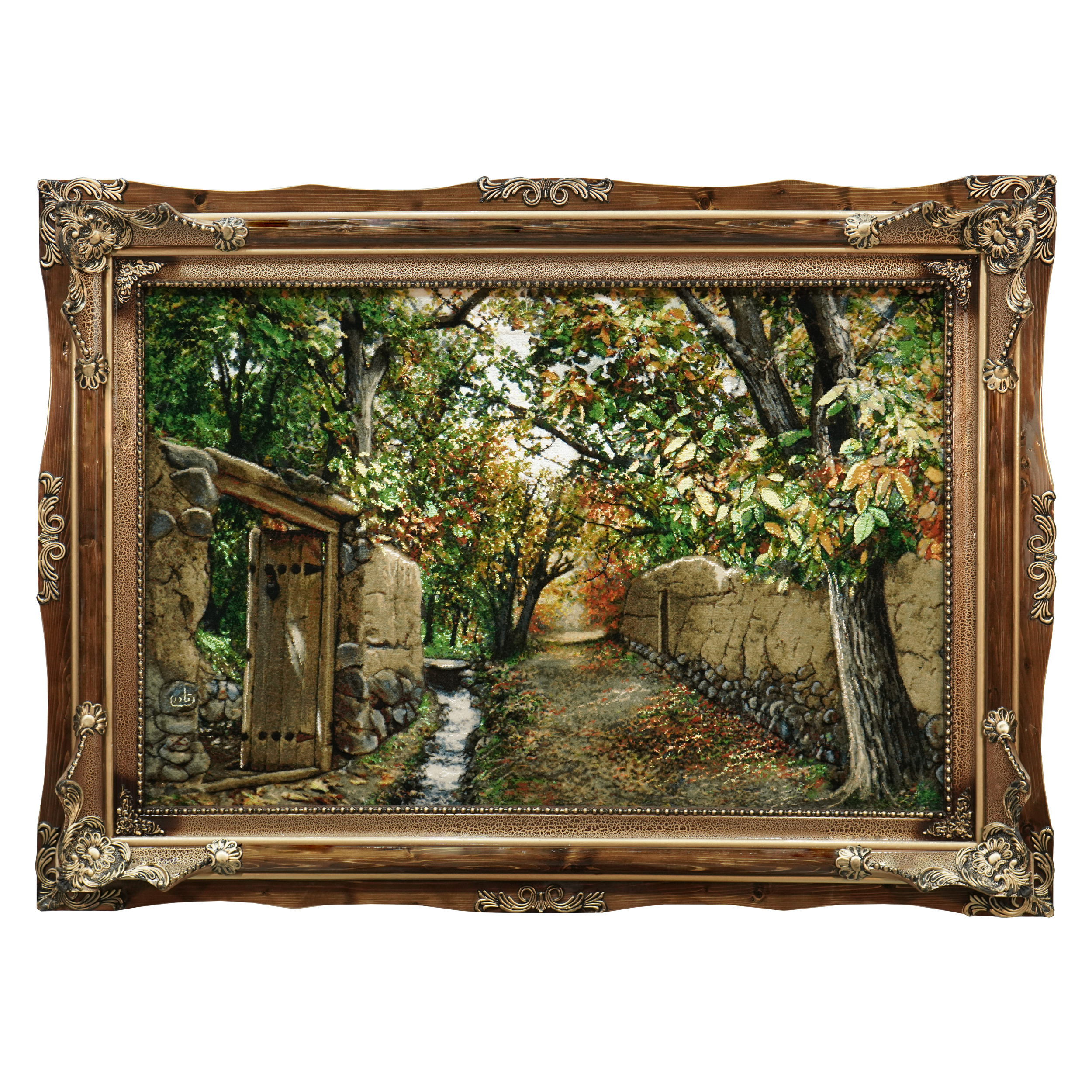 تابلو فرش دستباف مدل کوچه باغ کد 9004