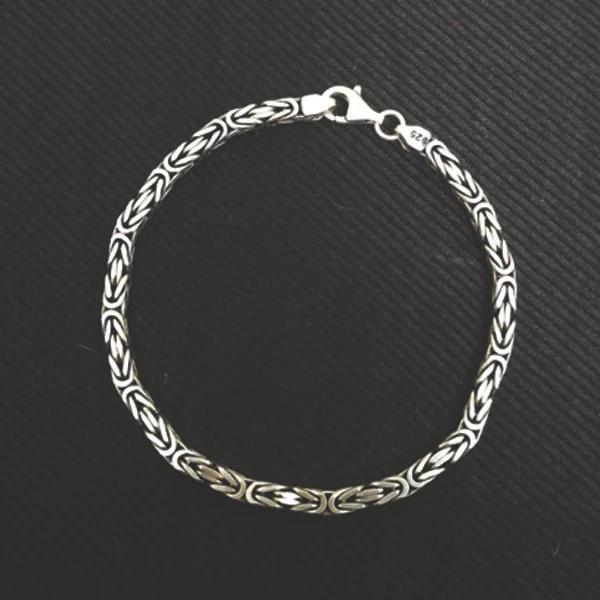 دستبند نقره مردانه مدل tbskraldas22