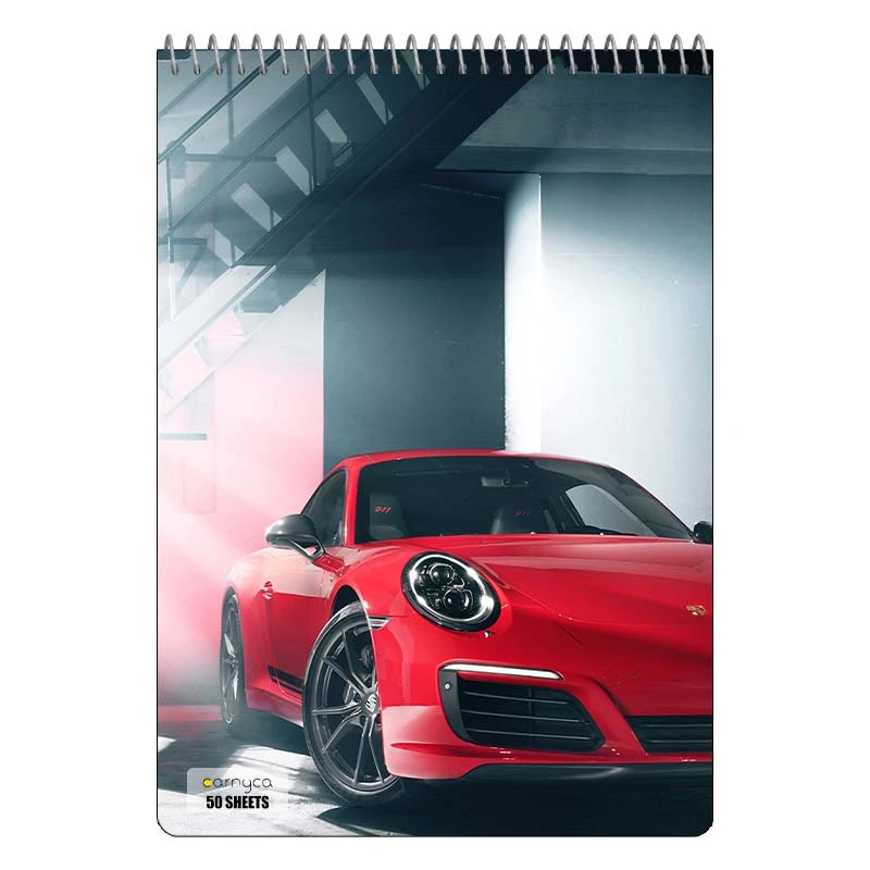 دفتر نقاشی 50 برگ سیمی کارنیکا طرح پورشه Porsche کد 74136
