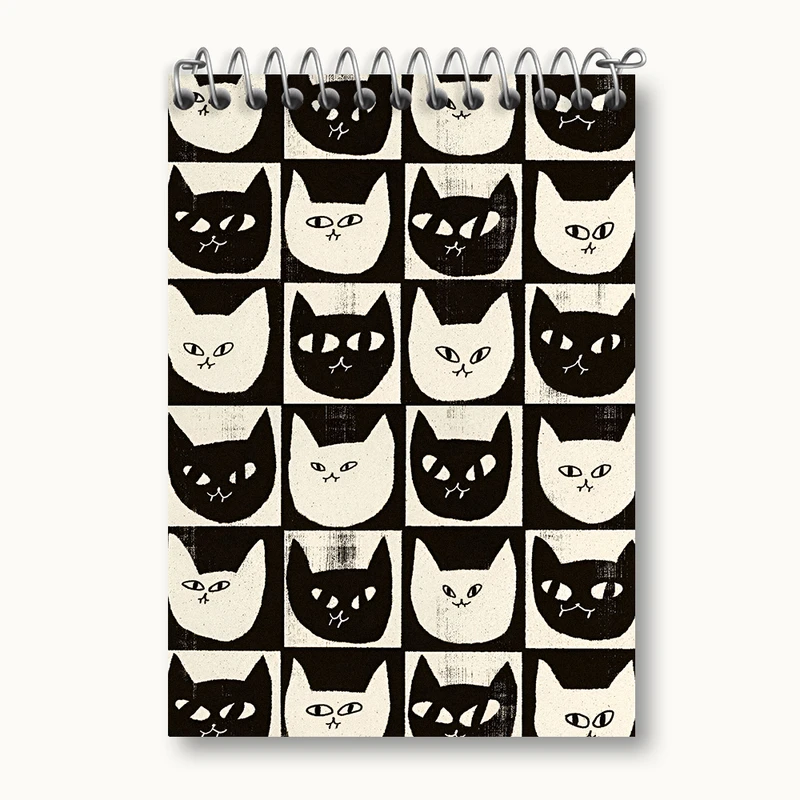 دفتر یادداشت 50 برگ خندالو طرح پترن گربه ای کد N3218