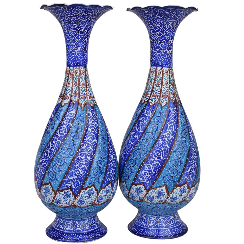 گلدان مینا کاری مدل1465 بسته 2 عددی