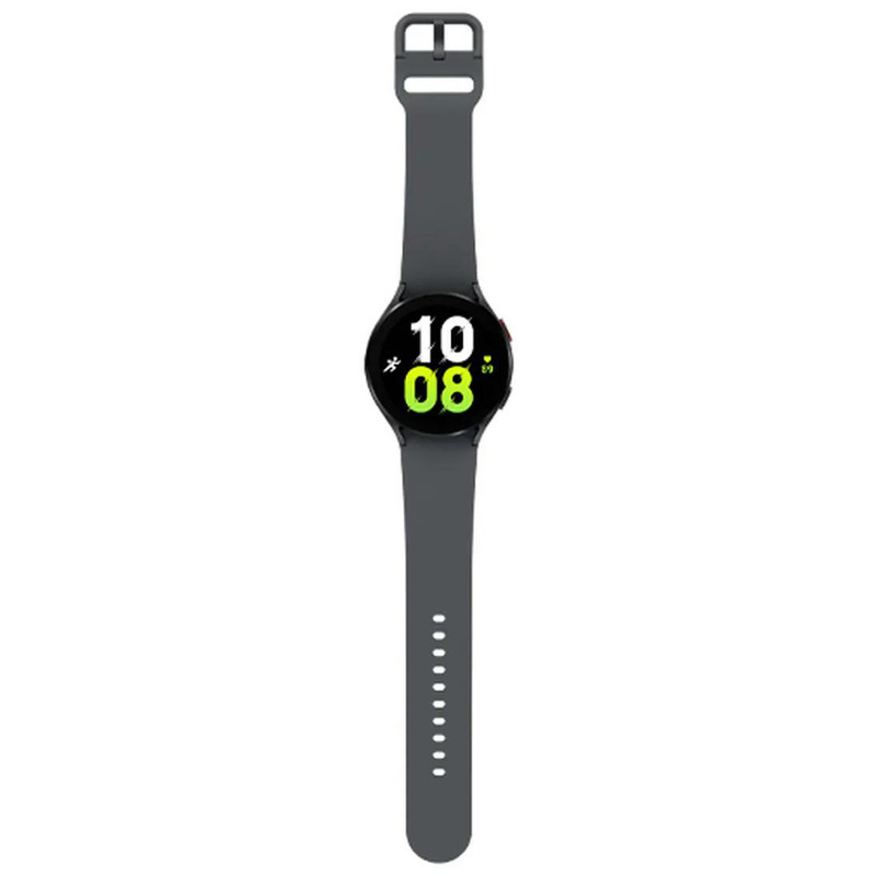 ساعت هوشمند سامسونگ مدل Galaxy Watch5 44mm دارای قابلیت های کنترل موسیقی (Music Player)، قابلیت مکالمه از طریق بلوتوث، قابلیت تغییر طرح ساعت یا تم، صفحه همیشه روشن (Always-on Display)، قابلیت نصب اپلیکیشن، پشتیبانی از دستیار صوتی بند سیلیکون