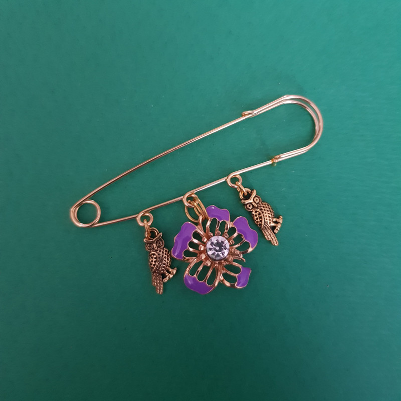 سنجاق سینه زنانه مدل جغد