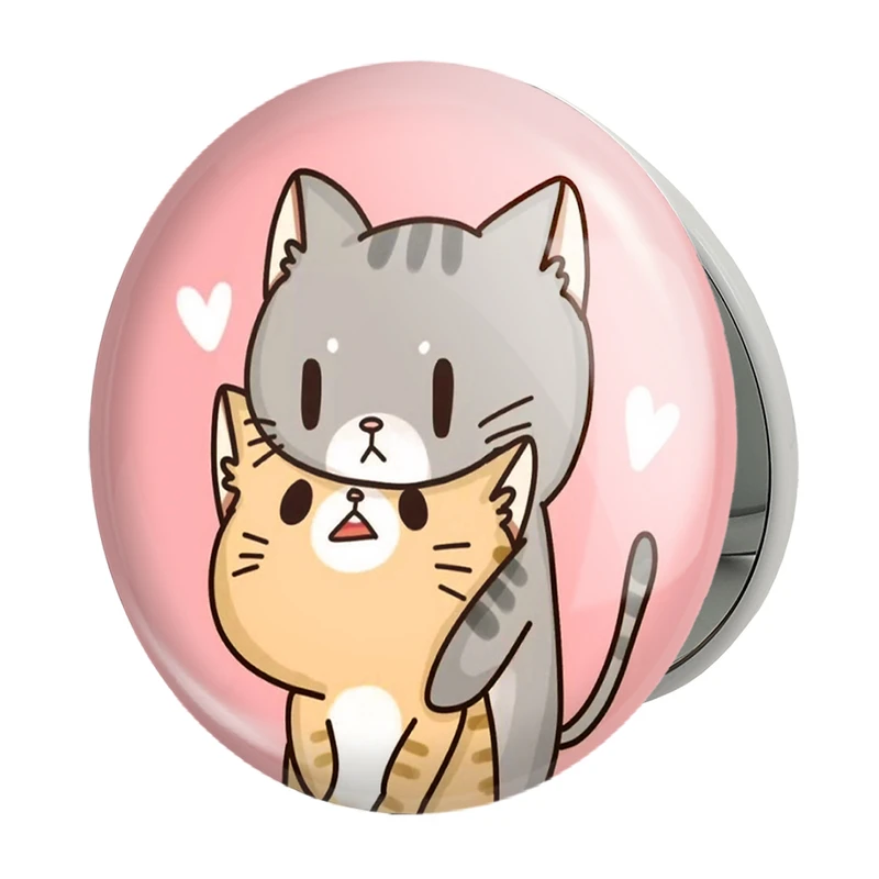 آینه جیبی خندالو طرح گربه Cat مدل تاشو کد 23315 