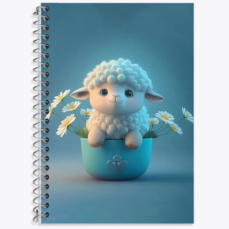 دفتر لغت 50 برگ خندالو طرح گوسفند کیوت کد F6825