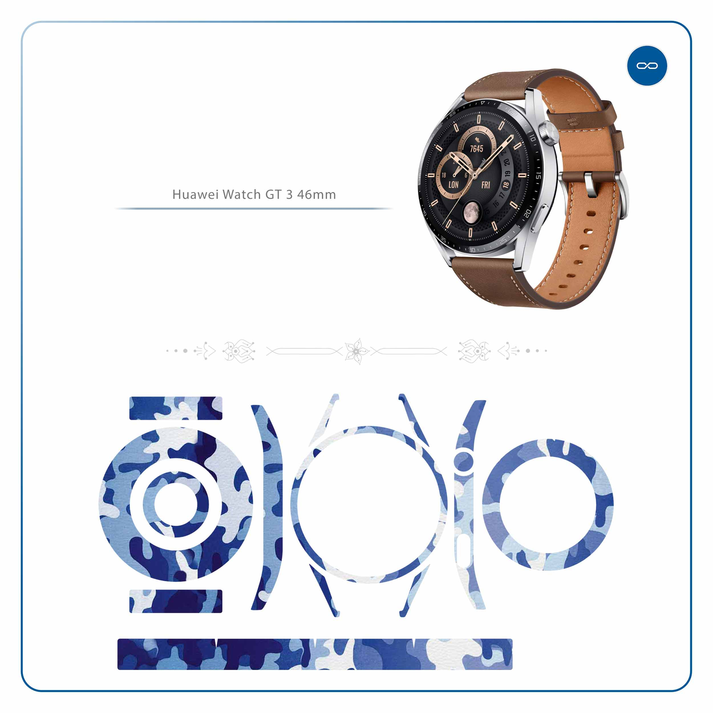 برچسب ماهوت طرح Army-Winter مناسب برای ساعت هوشمند هوآوی Watch GT 3 46mm