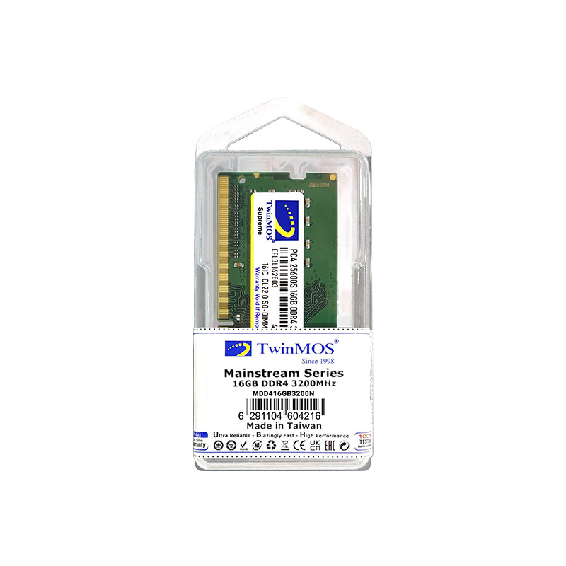 رم لپ تاپ DDR4 تک کاناله 3200 مگاهرتز CL22  تویین موس مدل PC4-25600 ظرفیت 16 گیگابایت