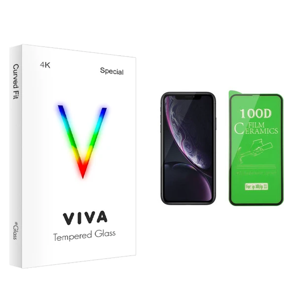 محافظ صفحه نمایش سرامیکی ویوا مدل 4K مناسب برای گوشی موبایل اپل iPhone XR