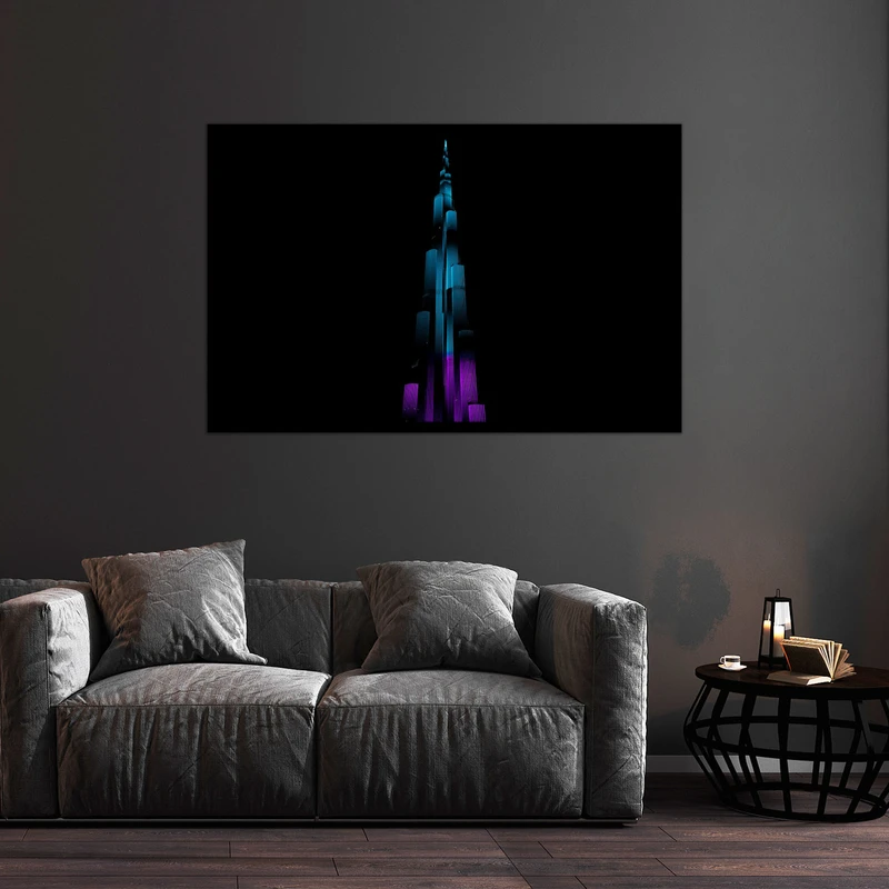 تابلو بکلیت طرح منظره شهری برج خلیفه مدل  B-bu2216