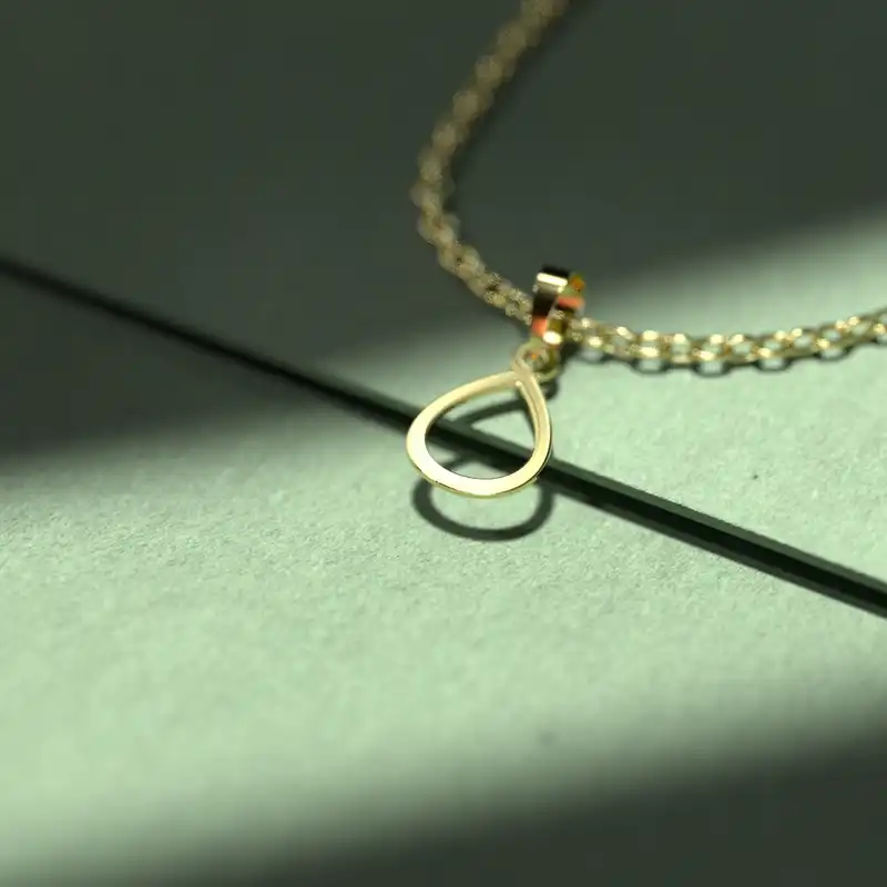 گردنبند طلا 18 عیار زنانه مدوپد مدل اشک کد Z2-1-1201