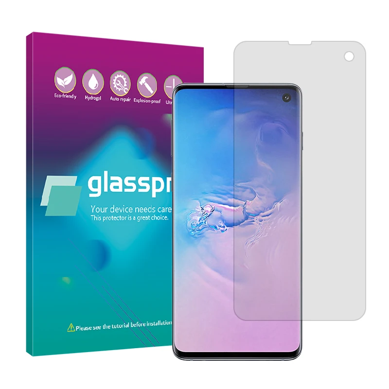 محافظ صفحه نمایش شفاف گلس پرو مدل Resistant مناسب برای گوشی موبایل سامسونگ Galaxy S10