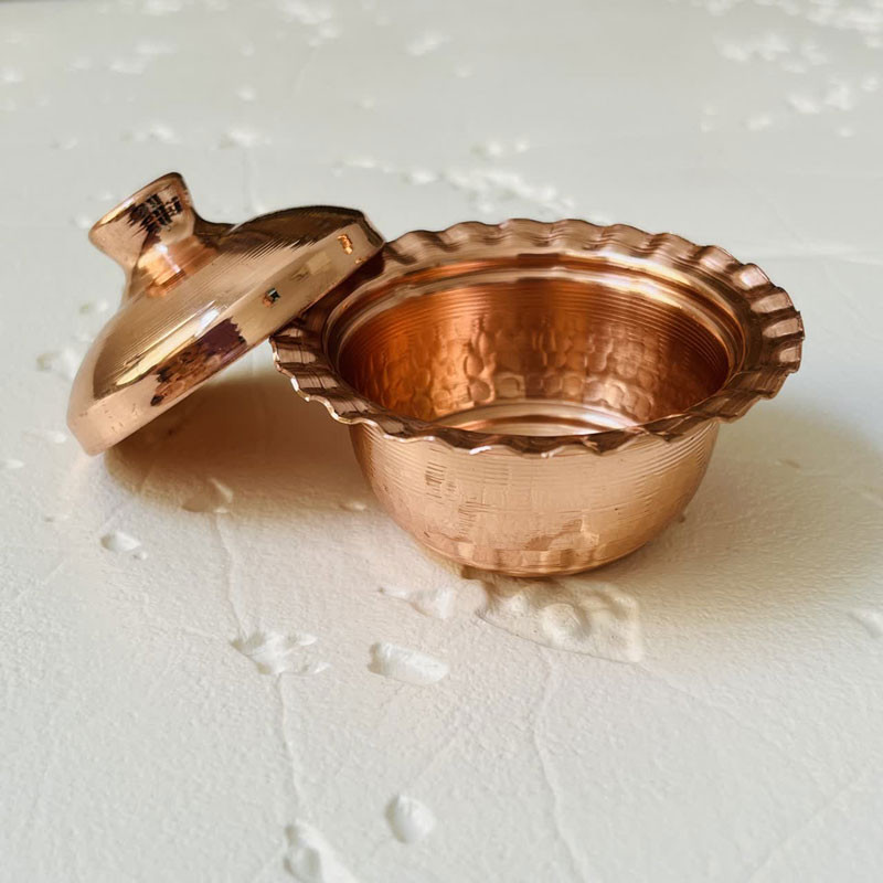 قندان مسی نقلی لب چین کد ZH395