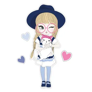 استیکر دیواری کودک تُکتم مدل love girl کد23