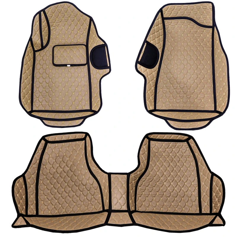 کفپوش 5 بعدی خودرو مدل چرم گلدوزی مناسب برای پژو پارس