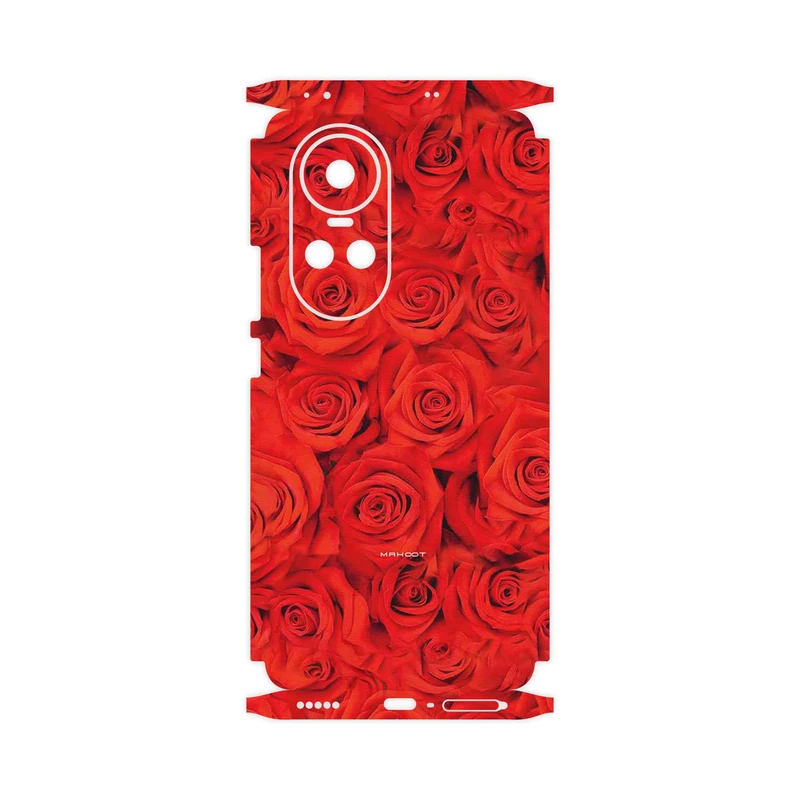 برچسب پوششی ماهوت مدل Red_Flower-FullSkin مناسب برای گوشی موبایل اپو Reno 10 5G