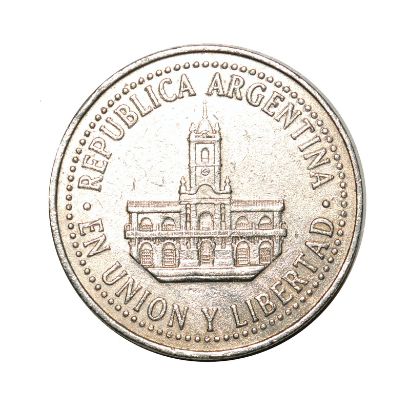 سکه تزیینی طرح کشور آرژانتین مدل 25 سنتاوو 1996 میلادی