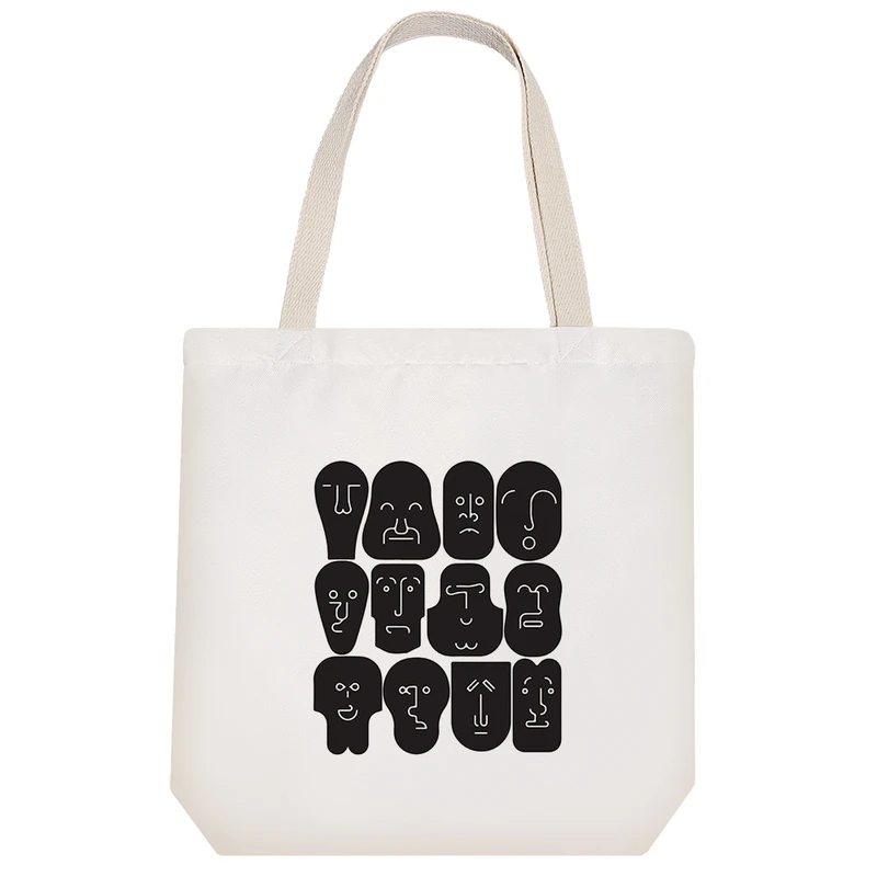 ساک خرید خندالو مدل پرتره‌های سیاه کد 9481