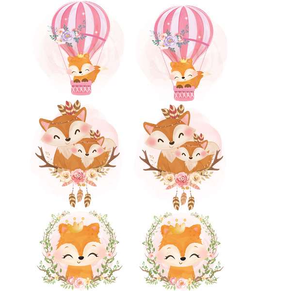 تتو موقت طرح بچه روباه کد 019