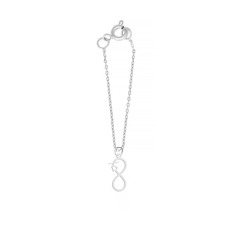 آویز ساعت نقره زنانه هایکا طرح بی نهایت و قلب مدل n.ha 141