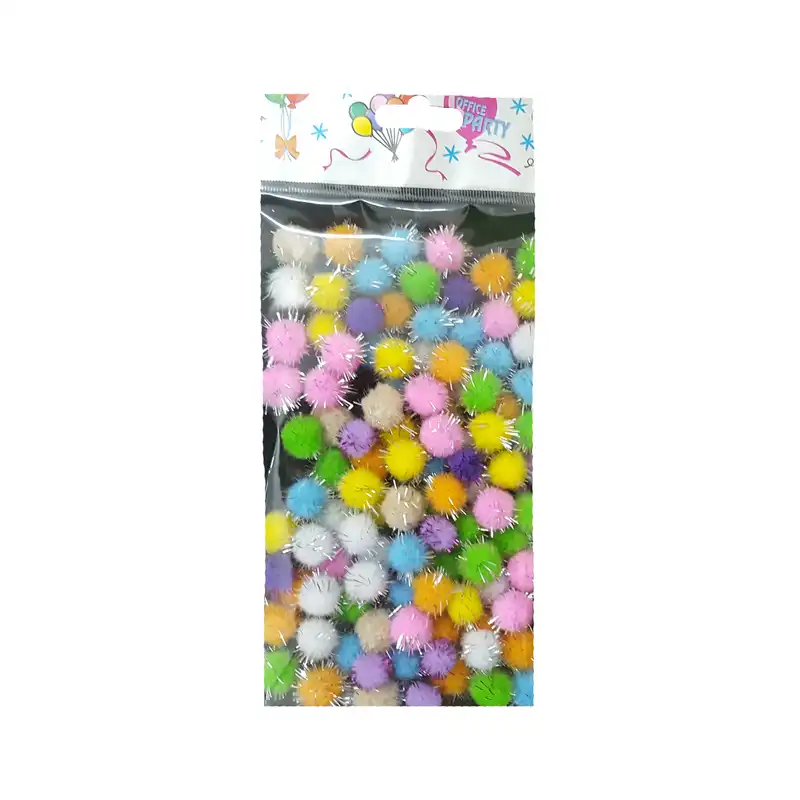 توپک پوم پوم بسته 100 عددی