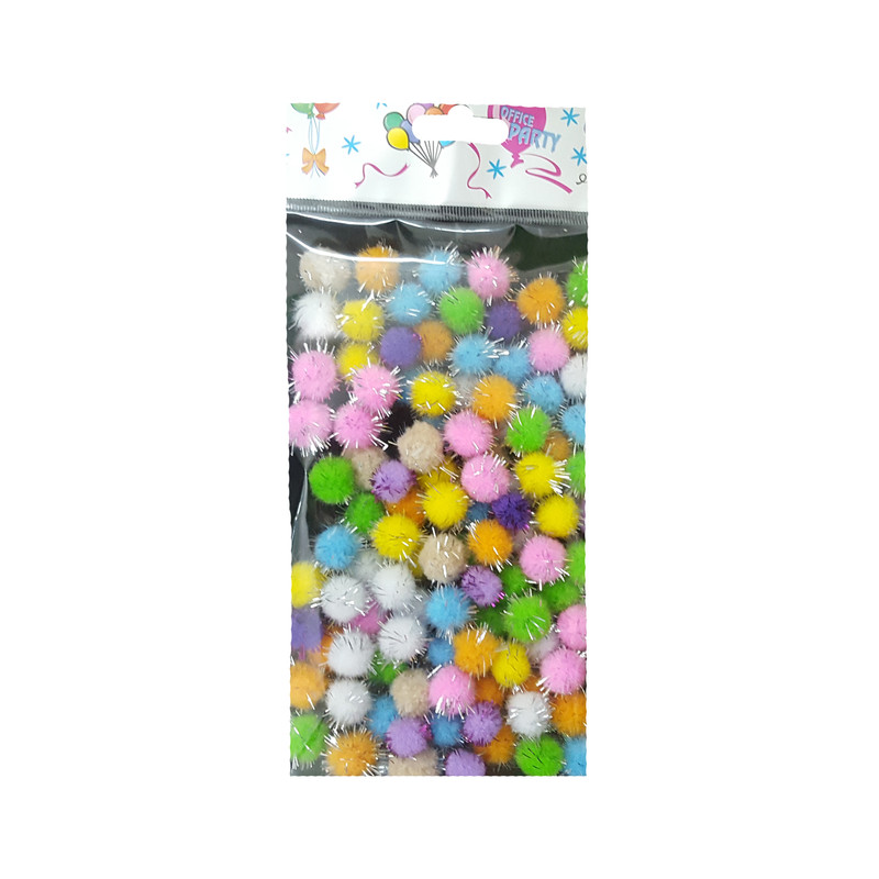 توپک پوم پوم بسته 100 عددی 