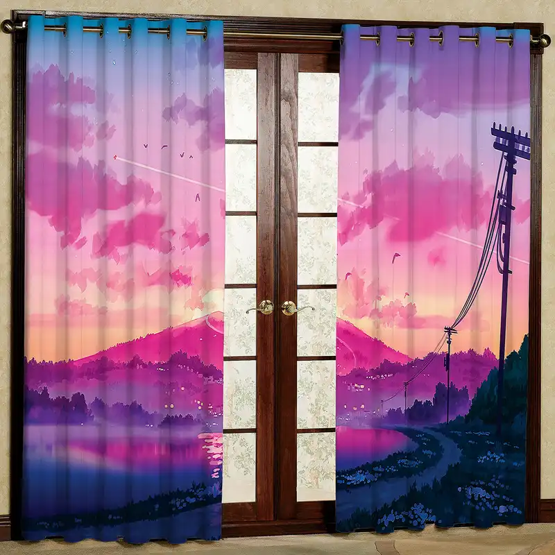 پرده مدل کوه مخمل پانچی کد 2532 سایز 200x140 سانتی متر