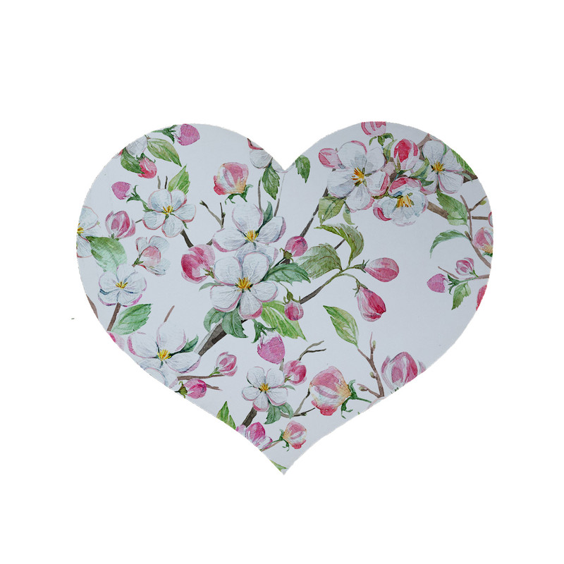 پادری مدل قلب طرح گل کد 6023 سایز 90x90 سانتی متر 