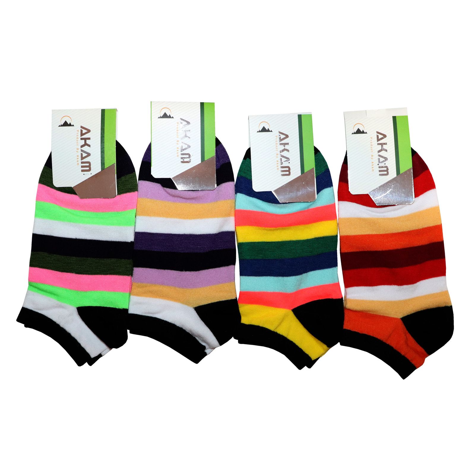 جوراب زنانه آکام مدل 62 بسته 4 عددی - - 2