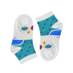 جوراب ساق کوتاه دخترانه مدل خالدار