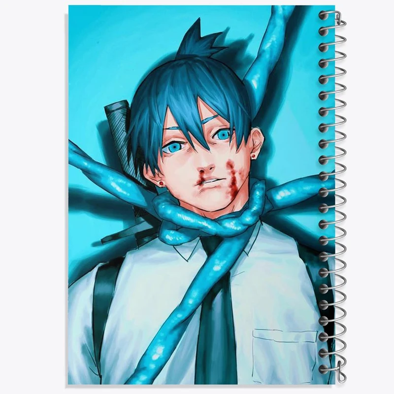 دفتر نقاشی 50 برگ خندالو مدل هایاکاوا انیمه مرد اره ای Chainsaw Man کد 17893