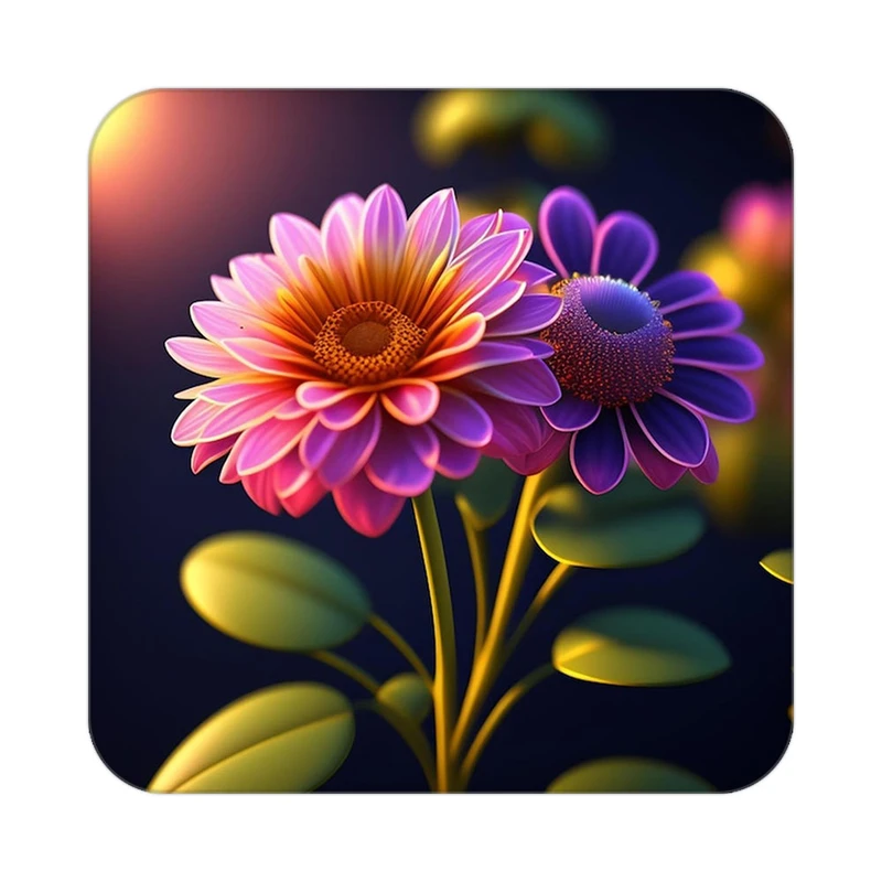 زیر لیوانی کاکتی طرح گل مدل mp16732