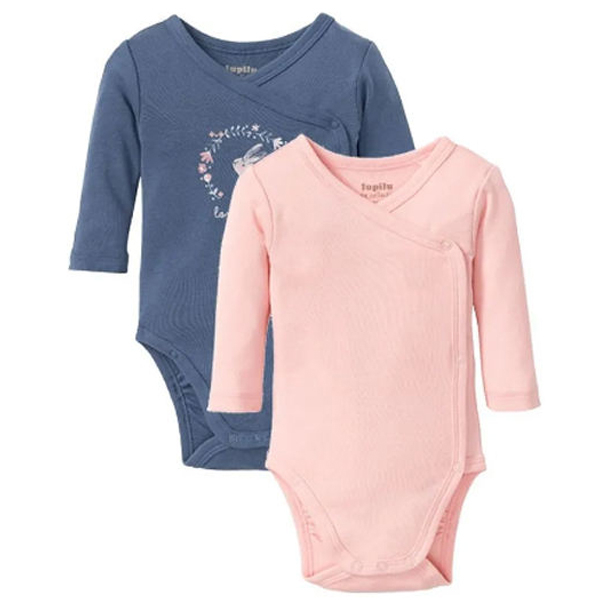 بادی آستین بلند نوزادی لوپیلو مدل IAN-318107 مجموعه 2 عددی