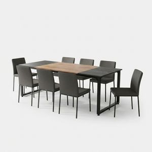 میز ناهارخوری هشت نفره دیزم مدل مونتاژی LNC_asm_180×90_Tri