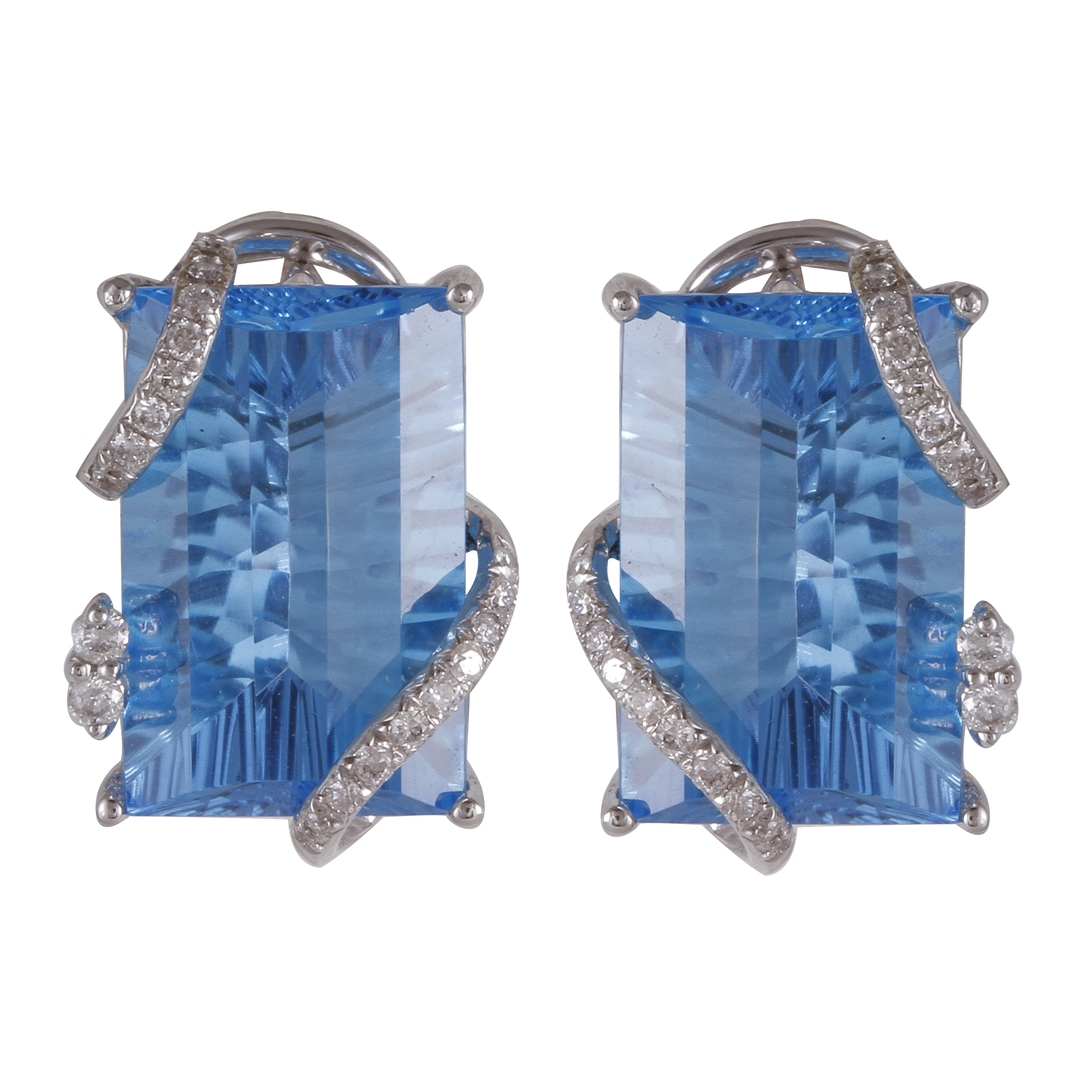 گوشواره طلا 18 عیار زنانه جواهری گاندی مدل 29413