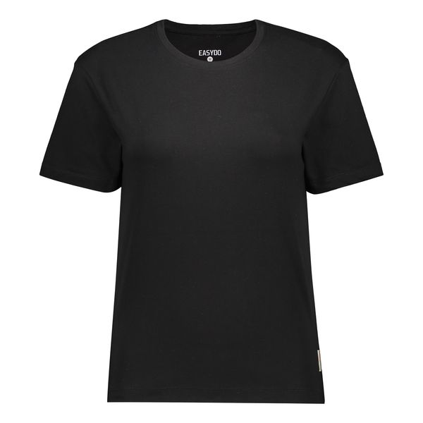 تی شرت آستین کوتاه زنانه ایزی دو مدل 410824100080099100176 رنگ مشکی