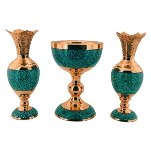 ست سه تکه سنگاب و سنبلدان فیروزه کوبی کد hf142