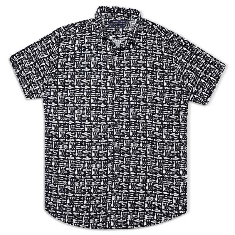 پیراهن آستین کوتاه مردانه مدل هاوایی کد 124150-27