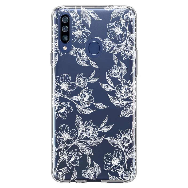 کاور مگافون طرح گل مدل C50-W مناسب برای گوشی موبایل سامسونگ Galaxy A60 / M40